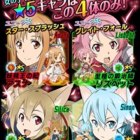レアスカウトの女性キャラ的中率アップ!★5は限定4体のみ!第1弾はティターニアアスナや猫耳シノンなど! レアスカウトの女性キャラ的中率アップ!★5は限定4体のみ!第1弾はティターニアアスナや猫耳シノンなど!